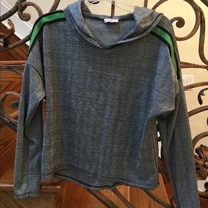 Gray checkered hoodie